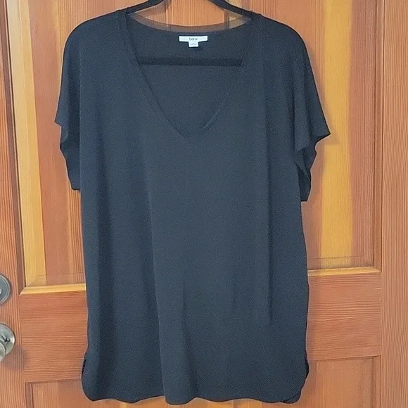 Bar III Women's Black V-Neck Top XL - Picture 6 of 7